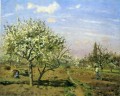 花が咲く果樹園 ルーブシエンヌ 1872年 カミーユ・ピサロ 風景